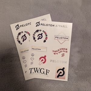 New PELOTON set of 2 Stickers Sheet of 10 each